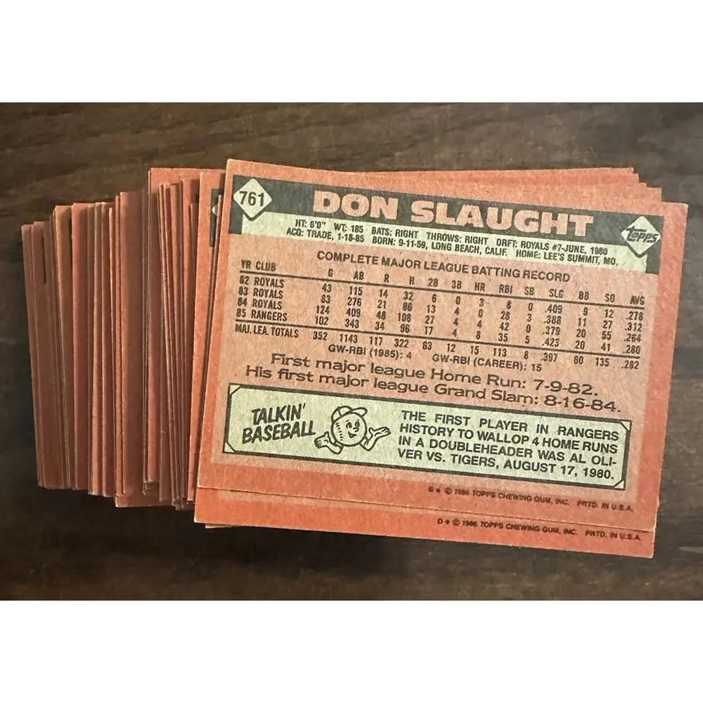 1986 Topps Lot Baseball MLB Cards Lot Of 85 All Different Mostly Commons